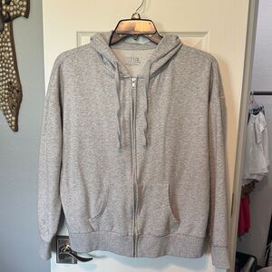 Time and Tru Women's Gray Zip-Up Hoodie